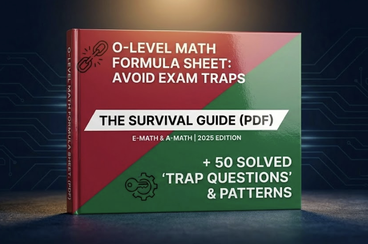 O Level Math Formula Sheet PDF Cover containing 50 Trap Questions